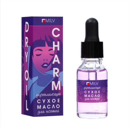 Dry strengthening nail oil Milv charm, 15 ml