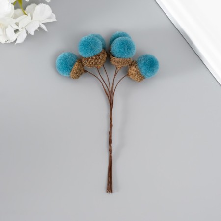Flowers for decorating "clap" blue 1 bouquet = 6 branches d = 2 cm 11 cm