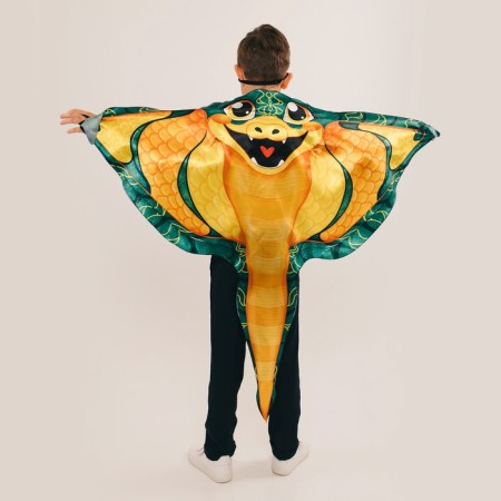 New Year! Carnival set "Cool snake", cape, mask, green color-4