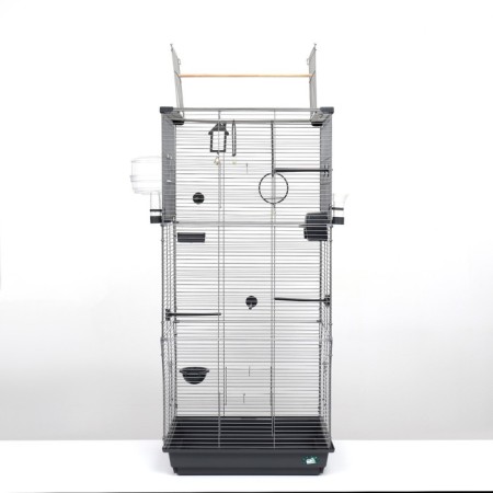Birds Cage "Piggers" No. 105, collapsible, 3 sections, 58 x 40 x 126cm, gray-1