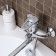 Bath mixer "RMS" SL52-006E-3, pour 350 mm, shower set, zinc, chrome