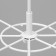 Turntable, 2 tiers of 6 hooks, 21.5 × 21.5 × 41 cm, white color