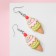 Earrings Assorted "Yummy" ice cream in a mug, colored in silver