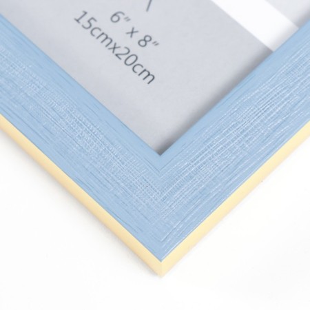 Photo frame plastic 15x20 cm "Lenon bright blue" Golden stroke 22.5x17.5 cm-2