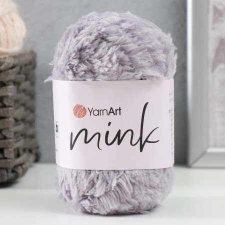 Yarn "mink" 100% polyamide 75m/50g (334 crystal)-4