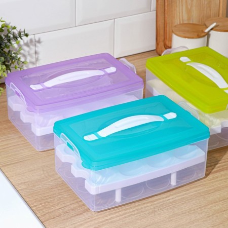 Egg storage container, 24 cells, two -level, mix-3