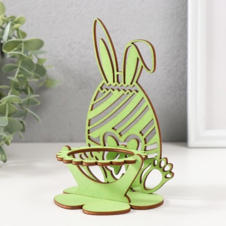 Standing for the egg "Bunny" 8.5x8.5x14.5 cm (set 4 parts) Salad-3