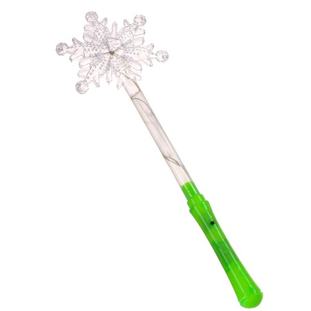 Light rod "Snowflake", green color