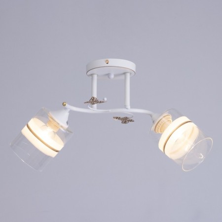 MIA chandelier 2x60W E27 white, gold 53x18x24cm-1