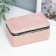 Casket to the leatherette for jewelry "Small squares. Pink" 6x7x12 cm
