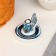 Gzhel candlestick, on a saucer, small