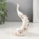 Souvenir ceramic stand "Pava White" with gold, rhinestones