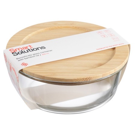 Smart Solutions baking and storage container, with bamboo cover, 950 ml-10