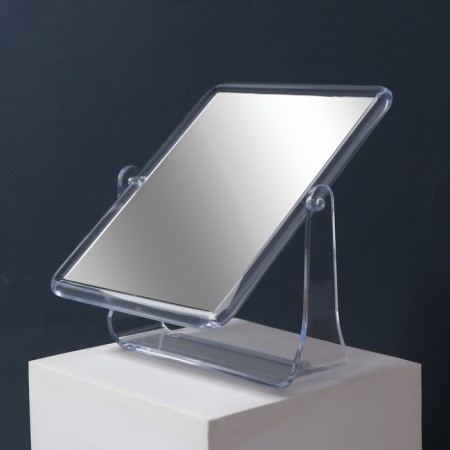 The mirror is a desktop, bilateral, mirror surface 12 × 15 cm, the color is transparent-2