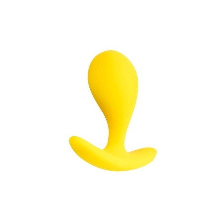 Anal plug Blob, silicone, yellow color, 5.5 cm, d = 2.1 cm-1