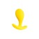 Anal plug Blob, silicone, yellow color, 5.5 cm, d = 2.1 cm
