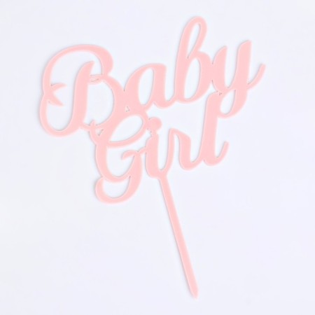 Topper "Baby Girl", light pink, give beautifully-4