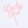 Topper "Baby Girl", light pink, give beautifully