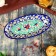 The herdgehog of Rishtan ceramics "Flowers", 24 cm, blue, mix
