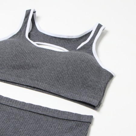 Female set (top, panties) dark gray color, size 42-44-7