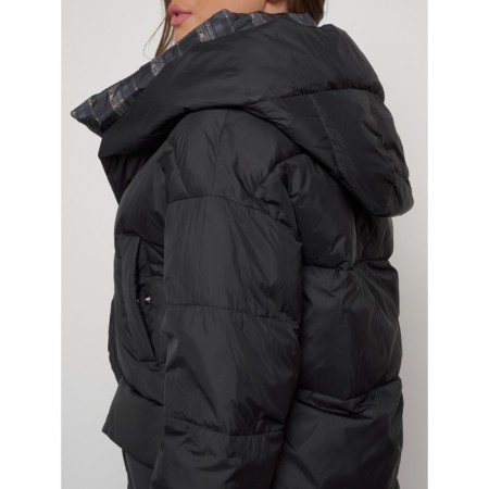 Winter jacket female, size 50, black color-17