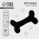 A toy for dogs with a bone of bone, black