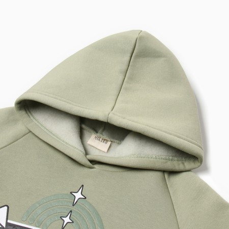 Sweatshirt (Hudy) Children's Minaku: Crush, olive color, height 116 cm-6