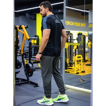 Sports T -shirt male ise, size 52, black color-4