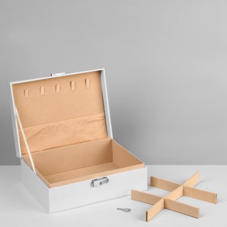 Strack for jewelry "Casket" A removable stand, 17 × 23 × 8.5 cm, white color-9