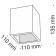 Ceiling light Technical C002CW-01W, GU10, 1x30 W, 110x110x135 mm, white