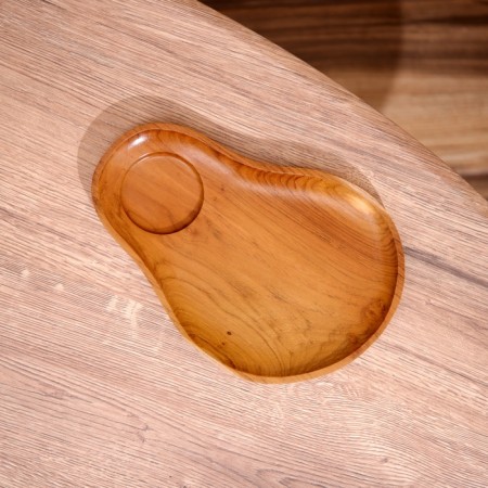 A dish for the supply of snacks and sauce, tick tree 18x1.5x25 cm-1