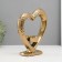 Ceramics candlestick on 1 candle "Heart on the stand" d = 4 cm gold 17x5.5x19.5 cm