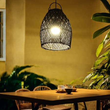 Ceiling Lamp from Rotan "Pati" 1x120W, E27, 20x20x28 cm