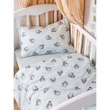 Penguel nursery bedding, size 110x140 cm, 110x140 cm, 40x60 cm