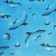 Bathroom mat "Dolphins", width 65 cm, roll 15 m, blue color