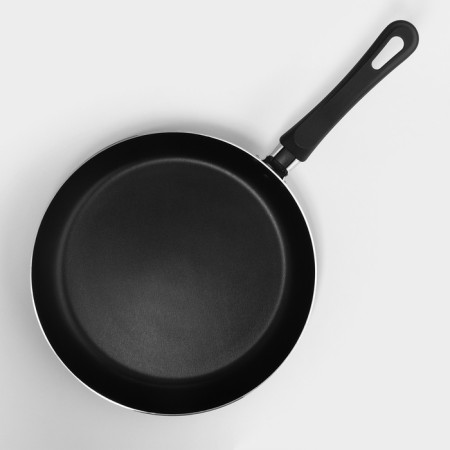 Pan PROMO, D = 26 cm, glass cover, anti -stick coating, black color-3