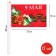 Flag May 9, 14 x 21 cm, polyester silk, with a shaft, set 12 pcs