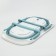 Bath Bath Folding with a drain, 75 cm., White/blue color