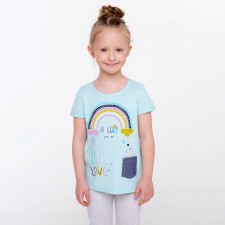 T -shirt for girls, blue color, height 110 cm