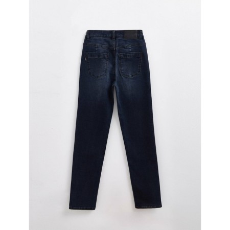 Women's jeans with a high landing CONTE Elegant Straight Leg, size L, color Blue Black-7
