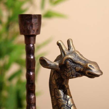 Giraphic candlestick aluminum 14.5x9.5x24 cm-6