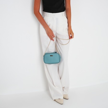 Bag Cross-Bodi with a zipper, blue color-8