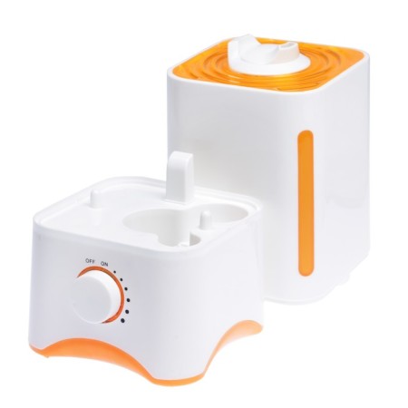 Air humidifier Luazon LHU-05, ultrasound, 25 W, 3 l, 30 m2, white-orange-2