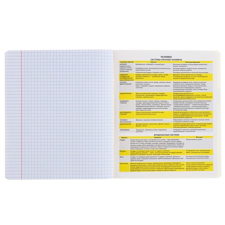 Subject notebook, 48 sheets, cells, biology, Erichkrause "BENFORMED", plastic cover silk-screen cover, block OFSET 100%, information block-5