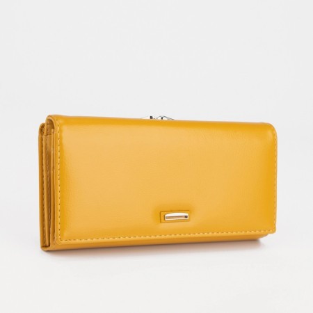 Women's wallet on magnets, yellow color