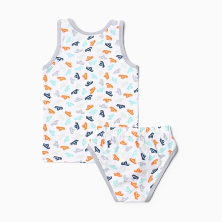 A set for a boy (T -shirt, panties), gray color, height 122 cm-3