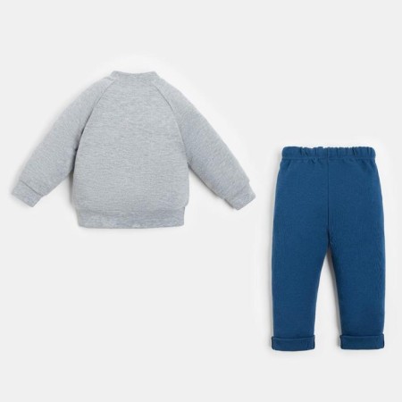 Set: jumper and pants crumb I am “leopards”, gray/blue color, height 62-68 cm-4