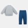 Set: jumper and pants crumb I am “leopards”, gray/blue color, height 62-68 cm