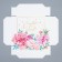Gift folding box, packaging, "flowers", 17 x 17 x 7 cm