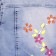 Denim costume for girls, height 116 cm, blue color